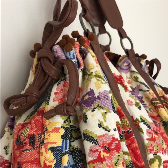 Anthropologie | Embroidered Floral Antique Vintage inspired purse bag satchel - Picture 4 of 7